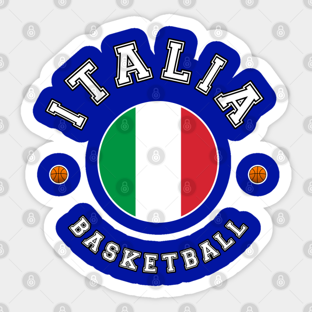 Italia Basketball Italy Basketball Sticker TeePublic